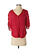 Maeve 100% Rayon Red 3/4 Sleeve Blouse Size XS (petite) - photo 1
