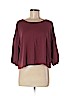 Garnet Hill 100% Pima Cotton Red 3/4 Sleeve T-Shirt Size M - photo 1