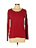 Ann Taylor LOFT Outlet 100% Cotton Red Long Sleeve T-Shirt Size L - photo 1