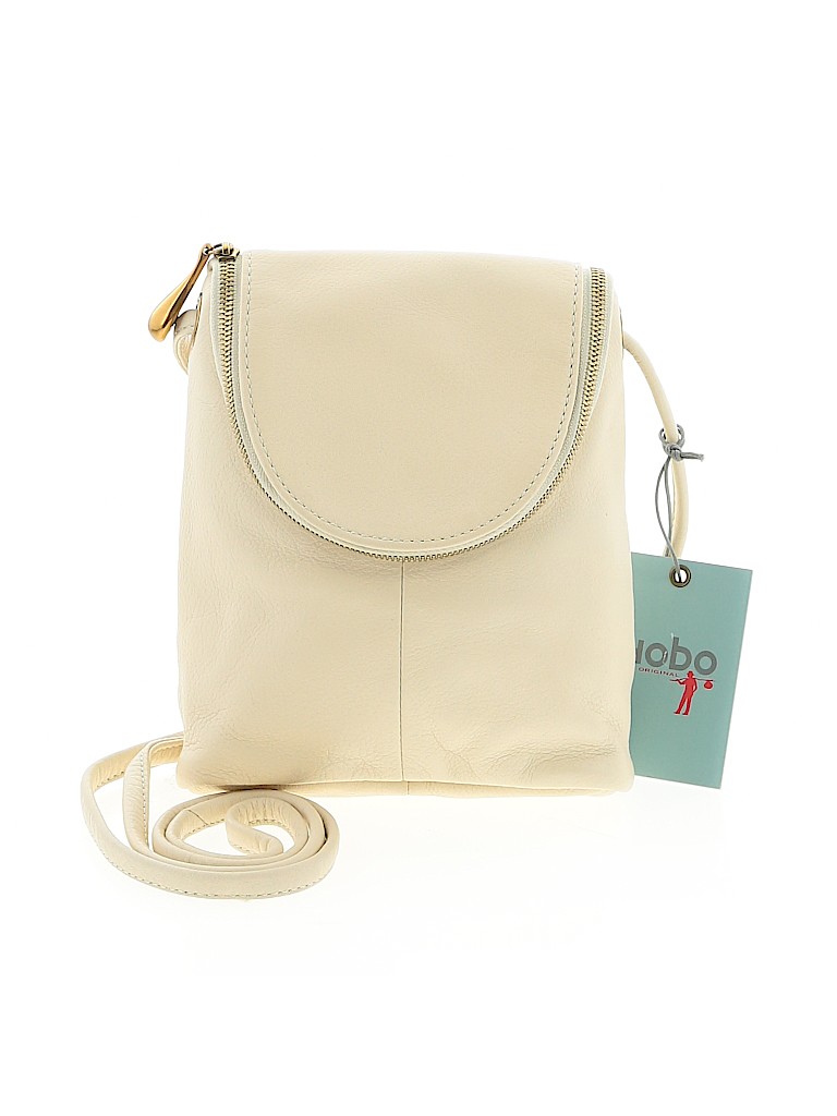 ivory hobo leather handbag