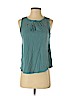 Ann Taylor LOFT Outlet 100% Cotton Teal Sleeveless Blouse Size S (petite) - photo 1