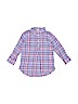 Crewcuts 100% Cotton Plaid Purple Long Sleeve Button-Down Shirt Size 3 - photo 1