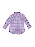 Crewcuts 100% Cotton Plaid Purple Long Sleeve Button-Down Shirt Size 3 - photo 2