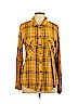 Sanctuary 100% Rayon Yellow Long Sleeve Button-Down Shirt Size XL - photo 1