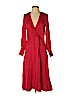 H&M 100% Viscose Red Cocktail Dress Size 0 - photo 1