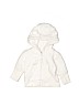 Baby Gap 100% Polyester Solid White Zip Up Hoodie Size 0-3 mo - photo 1