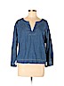 Madewell 100% Cotton Blue Long Sleeve Blouse Size M - photo 1