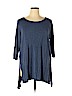 Joan Vass Blue Short Sleeve Top Size 1X - photo 1