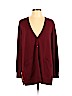 Classiques Entier 100% Merino Wool Burgundy Wool Cardigan Size L - photo 1