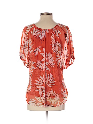 Diane von Furstenberg Short Sleeve Silk Top (view 2)