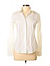 Theory 100% Cotton White Long Sleeve Button-Down Shirt Size L - photo 1