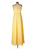 David's Bridal 100% Polyester Yellow Cocktail Dress Size 10 - photo 2