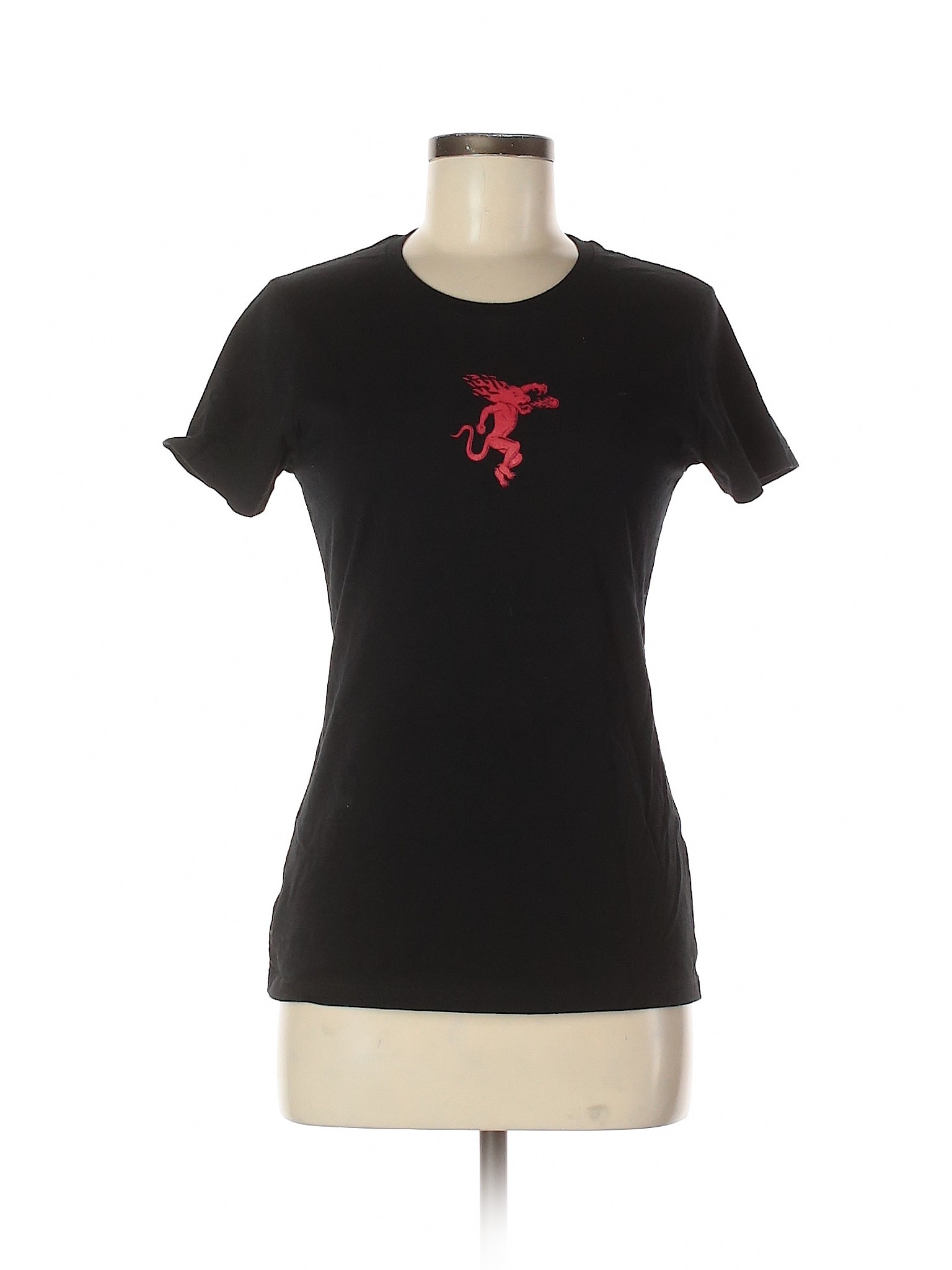 Alstyle Apparel And Activewear Women Black Short Sleeve T Shirt M Ebay 