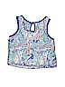 Zunie Paisley Blue Sleeveless Blouse Size 14 - photo 2