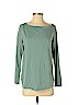 Eileen Fisher 100% Organic Cotton Green Long Sleeve T-Shirt Size S (petite) - photo 1