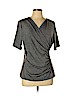 DKNY Gray Short Sleeve Top Size L - photo 1