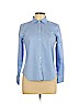 Ann Taylor 100% Cotton Blue Long Sleeve Button-Down Shirt Size 10 (petite) - photo 1