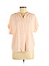 Point Sur 100% Viscose Pink Short Sleeve Blouse Size M - photo 1
