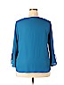 Assorted Brands 100% Polyester Blue 3/4 Sleeve Blouse Size 2X - photo 2