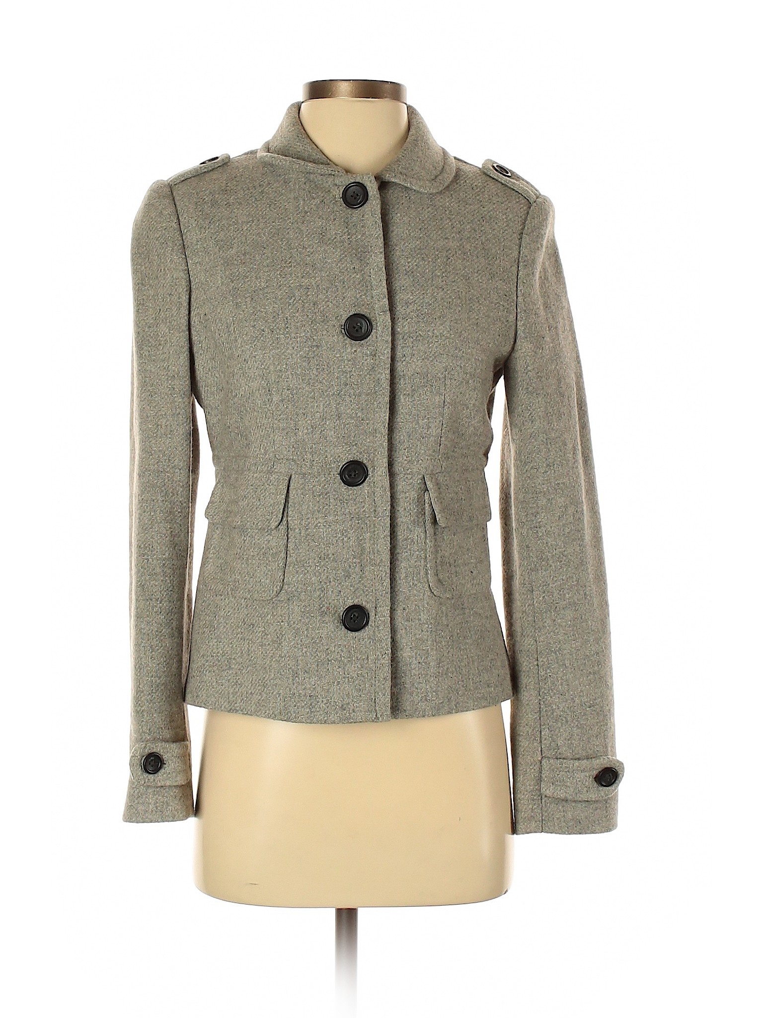 Banana Republic Women Gray Wool Coat S | eBay