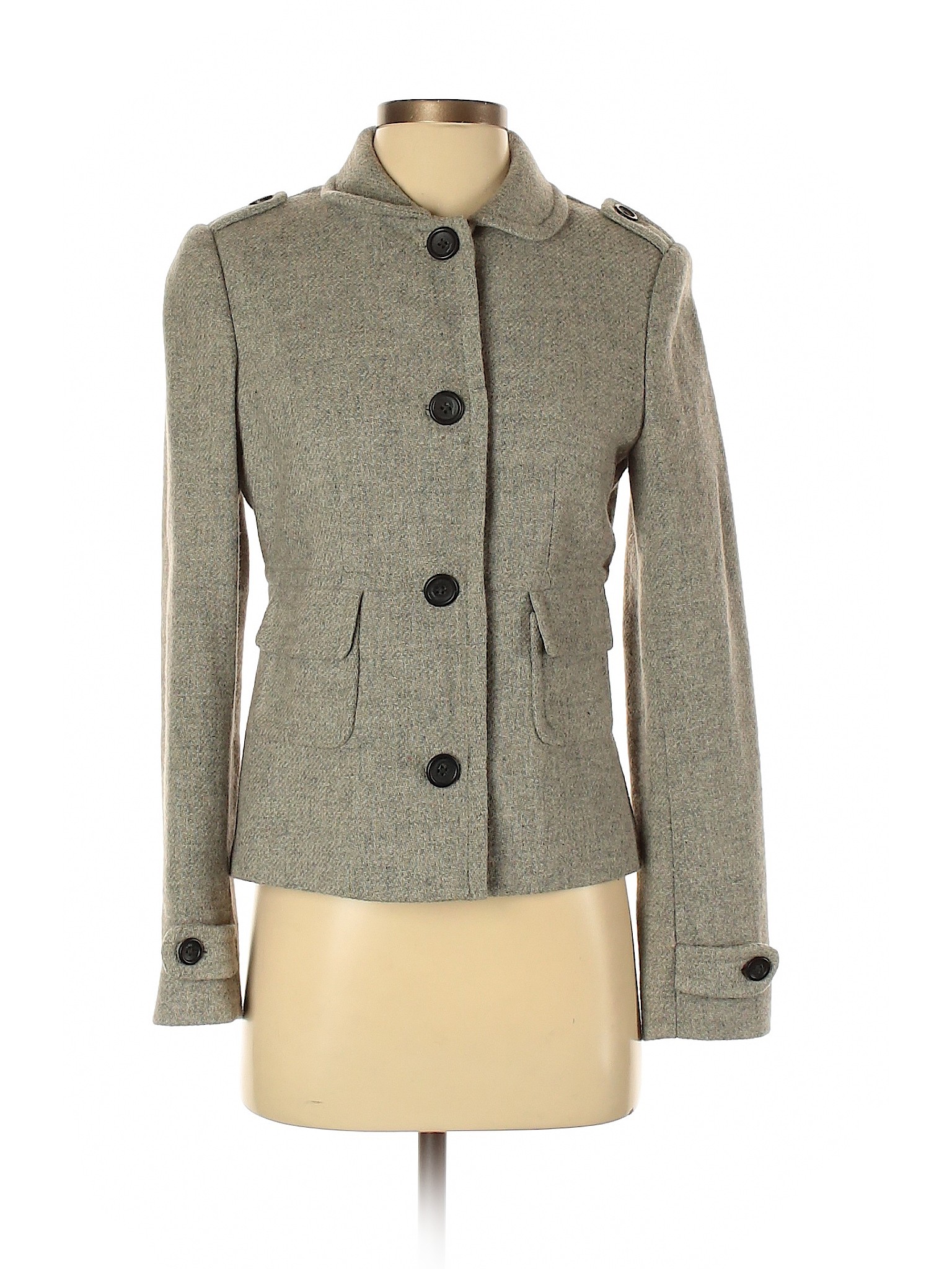 banana republic grey wool coat