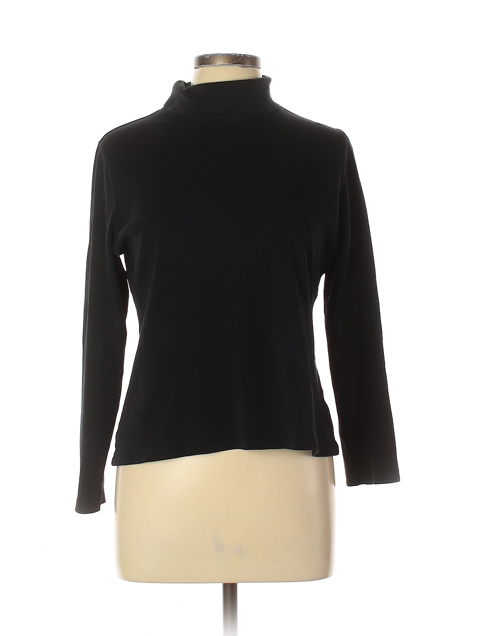 Croft & Barrow Women Black Long Sleeve Turtleneck L | eBay