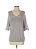 Ella Moss Gray 3/4 Sleeve Top Size S - photo 1