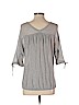 Ella Moss Gray 3/4 Sleeve Top Size S - photo 2