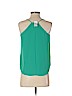 Ann Taylor LOFT Outlet 100% Polyester Green Sleeveless Blouse Size XS (petite) - photo 2