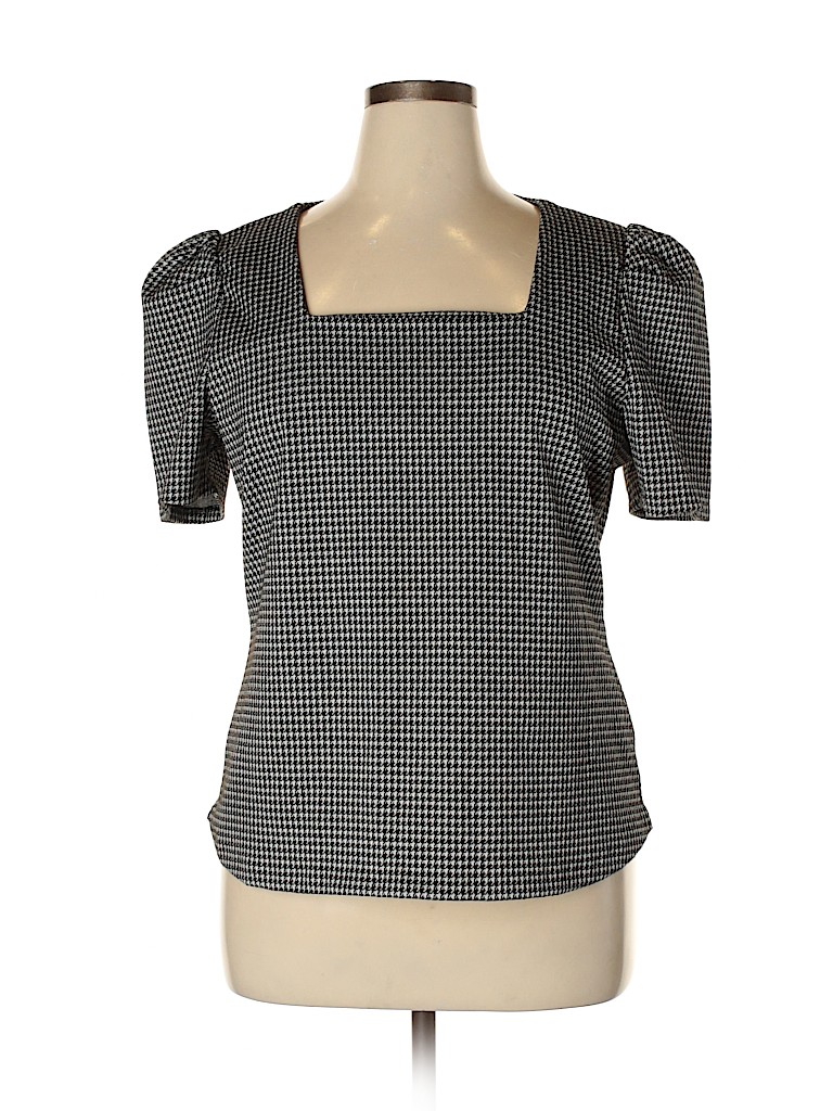 Vince Camuto Gray Short Sleeve Blouse Size XL - photo 1