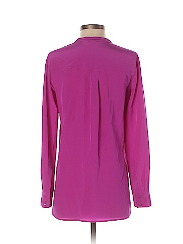 Vince. Long Sleeve Silk Top (view 2)