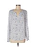 dalia 100% Polyester Blue Long Sleeve Blouse Size M - photo 1