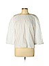 Zara 100% Cotton White 3/4 Sleeve Blouse Size L - photo 1