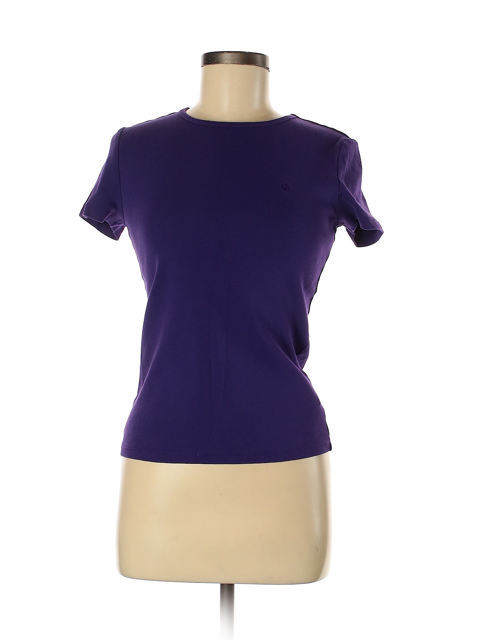 Lauren by Ralph Lauren Women Purple Short Sleeve T-Shirt M Petites | eBay