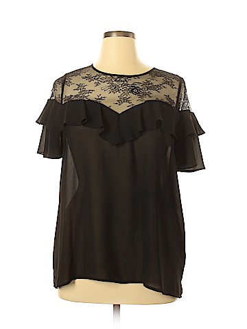 ELOQUII Short Sleeve Blouse (view 1)