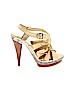 MICHAEL Michael Kors 100% Leather Gold Heels Size 8 - photo 1