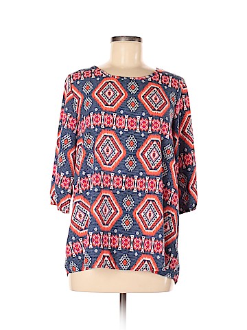 Flamingos 3/4 Sleeve Blouse (view 1)