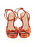 Prada 100% Leather Orange Heels Size EU 39 1/2 - photo 2