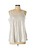 Eileen Fisher 100% Linen Silver Sleeveless Top Size L - photo 1