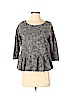 Free People 100% Polyester Gray 3/4 Sleeve Blouse Size S - photo 1