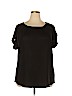 Love J 100% Polyester Black Short Sleeve Blouse Size 3X - photo 1