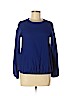Lisa Perry 100% Wool Blue Long Sleeve Blouse Size 6 - photo 1