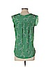 Ann Taylor LOFT 100% Polyester Green Sleeveless Blouse Size S (petite) - photo 2