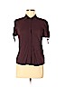 Theory Purple Short Sleeve Blouse Size P (petite) - photo 1