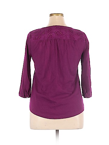 St. John's Bay 3/4 Sleeve Top (view 2)