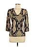 Just Cavalli 100% Acrylic Green 3/4 Sleeve Top Size M - photo 1