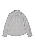 Bonpoint 100% Cotton Gray Long Sleeve Button-Down Shirt Size 10 - photo 1