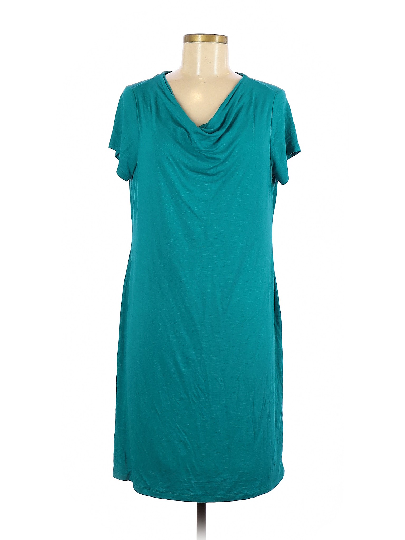 Chico's Solid Teal Casual Dress Size Med (1) - 89% off | thredUP