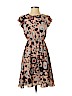 Ann Taylor LOFT 100% Polyester Tan Casual Dress Size XS (petite) - photo 1