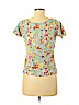 Harold's Blue Short Sleeve Silk Top Size M - photo 2